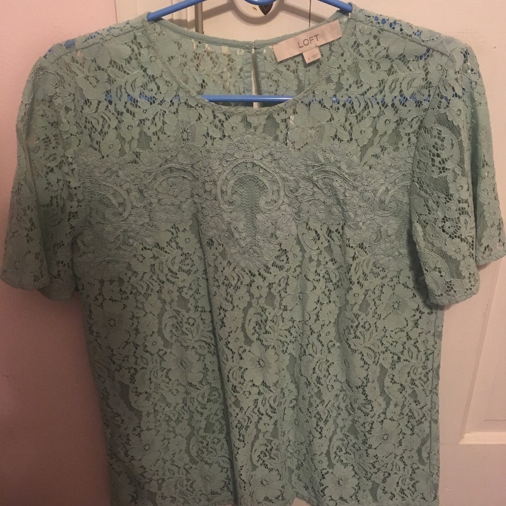 NWOT - LOFT Lace shirt size small